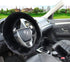 6pcs/Set Soft Fluffy Faux Wool Steering Wheel Cover & Seatbelt Shoulder Pads & Handbrake Cover & Gear Shift Cover Winter Warm Universal Fit (Black...