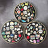 REOVE Wall Hanging Pin Collection Display Stand Enamel Pin Display Holder Display Board, Canvas Leather Embroidery Hoop for Display Pins Buttons W...