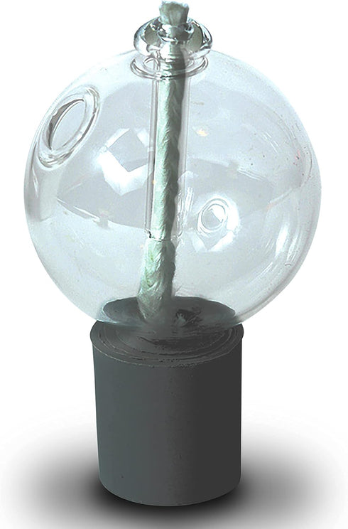 Ner Mitzvah Glass Paraffin Shabbat Candle Holder Cup and Wick - Ball Shape, 2 Pack - Pretty and Elegant Design - Fits Standard Candlesticks - For ...