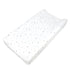 American Baby Company Printed 100% Cotton Knit Fitted Contoured Changing Table Pad Cover - Compatible with Mika Micky Bassinet, Gray Stars and Moo...
