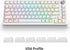 Owpkeenthy 128-Key Japanese White PBT keycaps Custom Minimalist 75 Percent XDA Keycap Set for 60% 65% 75% Fullsize MX Switches MAC Mechanical Keyb...