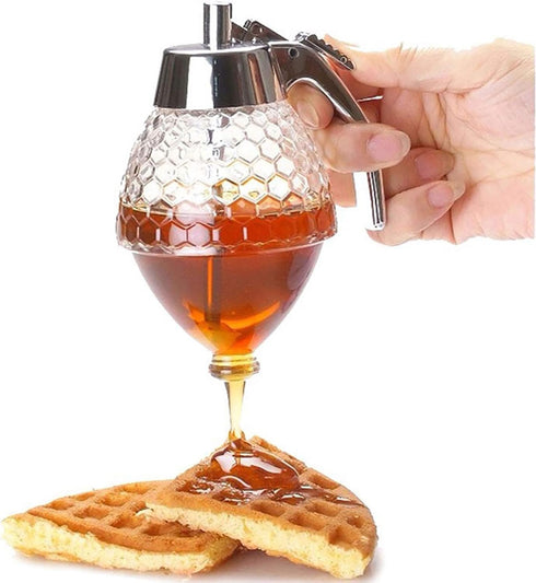 Daycount® Honey Pot Crystal Syrup Plastic Honey Dispenser 6.8oz / 200ml Jar Container Durable...