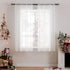 MIULEE 2 Panels Solid Color Sheer Window Curtains Elegant Window Voile Panels/Drapes/Treatment for Bedroom Living Room (54X63 Inches Ivory)...