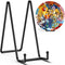 TR-LIFE 4 Pack 10 Inch Large Plate Stands for Display - Metal Plate Holder Stand + Picture Stand + Small Easels for Decorative Plate, Platter, Boo...