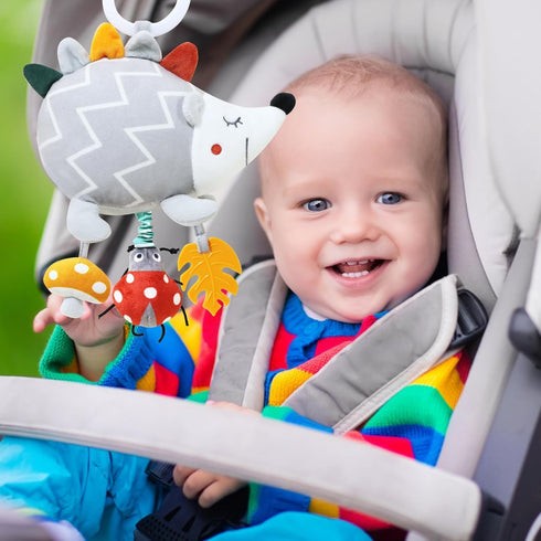 Baby Car Seat Toys for Babies 0-6 Months Musical Learning Toddler Stroller Toys 6 to 12 Months Sensory Developmental Crib Toys Hanging with Infant...