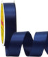 Double Face Navy Blue Satin Ribbon 7/8 inch X 25 Yards Polyester Navy Blue Ribbon for Gift Wrapping Very Suitable for Weddings Party Invitation De...