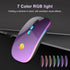 LED Wireless Mouse, Bluetooth Mouse &2.4GHz Instant Connection,Rechargeable Ultra Silent Slim,3 DPI 2 Connection Modes with USB-C to USB Adapter f...
