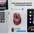 TECKNET Wireless Mouse (2.4G & BT5.0/3.0) Silent Mouse 4800 DPI Computer Mouse 6 Buttons Bluetooth Mouse, USB A Mouse Wide Compatibility - Red...
