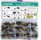 Electric Motor Carbon Brushes Set - 40 Pack Replacement Repair Kit with 10 Sizes, Suitable for Repair Power Tools Part...