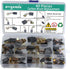 Electric Motor Carbon Brushes Set - 40 Pack Replacement Repair Kit with 10 Sizes, Suitable for Repair Power Tools Part...