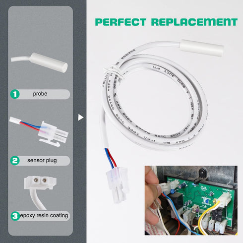 Thermistor for Dometic 3851210025 - RV Refrigerator Sensor Replacement for Dometic Refrigerator - Compatible with RM1350 RM2351 RM2354 RM2410 RM26...