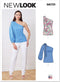 New Look UN6701A Misses' One-Shoulder Top Sewing Pattern Kit, Code N6701, Sizes 6-8-10-12-14-16-18...