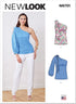 New Look UN6701A Misses' One-Shoulder Top Sewing Pattern Kit, Code N6701, Sizes 6-8-10-12-14-16-18...