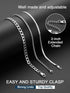 ChainsProMax Cuban Link Anklets for Women Stainless Steel Anklets Plus Size Anklets Women Ankle Bracelets Anklet Set...