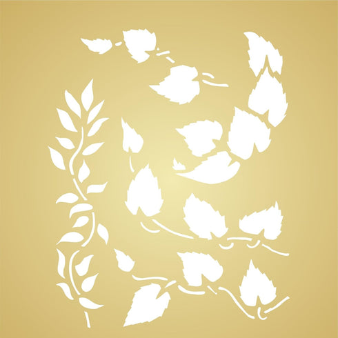 Leaf Stencil, 3.25 x 4 inch - Leaves Vines Stencils for Painting Cards...