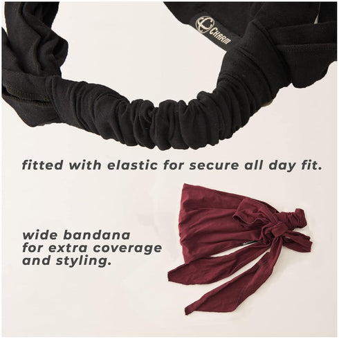 CHARM Japanese Headband Pirate Bandana - Men Ninja Head Wrap Women Hair Band White...