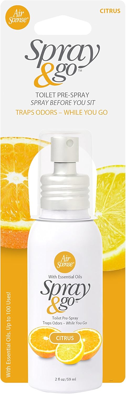 Citra Solv Air Scense & Go Before-You-Sit Toilet Spray, Original Citrus, 2 Fl Oz...
