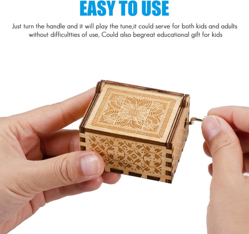 You are My Sunshine Wood Music Boxes,Laser Engraved Vintage Wooden Sunshine Musical Box Gifts for Girlfriend,Boyfriend,Family Friends,On Birthday,...