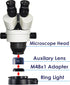 Light Microscope LED Ring Illuminator, Adjustable USB 64 LEDs Ring Light for Industry Monocular Binocular Trinocular Lab Stereo Microscope & Camer...