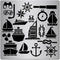 GORGECRAFT 6.3 Inch Metal Nautical Stencil Stainless Steel Ocean Anchor Lighthouse Painting Reusable Template Journal Tool for Painting, Wood Burn...