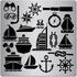 GORGECRAFT 6.3 Inch Metal Nautical Stencil Stainless Steel Ocean Anchor Lighthouse Painting Reusable Template Journal Tool for Painting, Wood Burn...