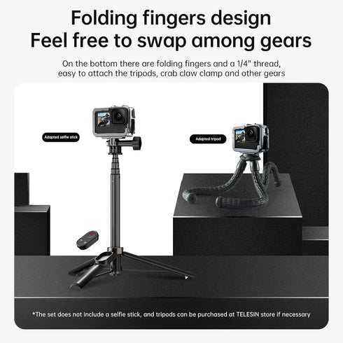 TELESIN Aluminum Case Metal Cage Protective Frame Housing for GoPro Hero 12 11 10 9 Black, Fits for Go Pro When ND CPL Lens Filter Max Lens Mount ...
