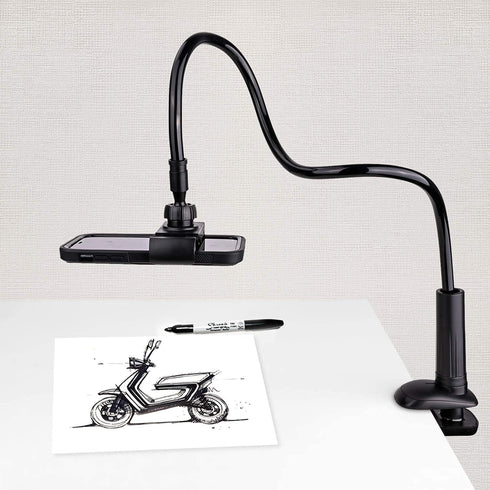 WANBY Phone Holder Bed Gooseneck Mount Mobile Phone Holder Table Stand Flexible 360° Rotation Cell Phone Clip Holder Lazy Bracket Mount for All Sm...