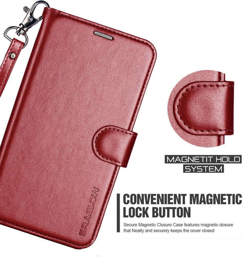 Galaxy A20 Case,Galaxy A30 Case,Premium PU Leather Wallet Flip Protective Phone Case Cover w/Card Slots & Kickstand for Samsung Galaxy A20/A30 201...