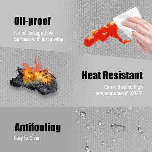 Heat Resistant Mat for Air Fryer,Deep Fryer,Oven,Gray 15x18in Hot Pads for Kitchen Counter Heat Protector,Deep Fryer Coffee Machine Accessories,Un...