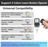 2 Pcs Universal Garage Door Opener Remote Keychain 4-Button Programmable Compatible with Liftmaster Chamberlain Craftsman Opener with Purple Yello...