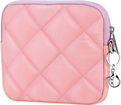 Puffy Quilted Travel Cable Electronic Organizer for Accessories Laptop MacBook Power Adapter, Wireless Mouse, for iPhone Charger, Cellphone, Power...