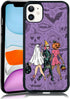 Halloween Women Spooky Ghost Phone Case Fit for iPhone 11, TPU Shockproof Protective iphone Case Eyeball Bat Bones Phone Cover Gift for Boy Girl M...