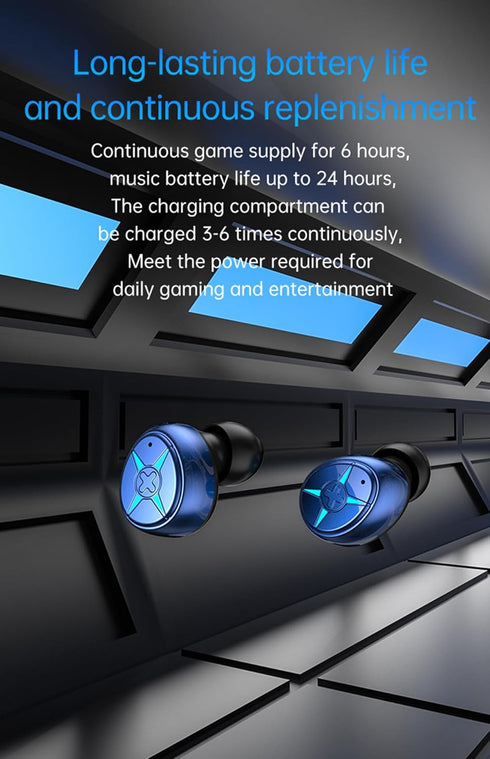 True Wireless Earbuds, 2024 Bluetooth Headphones 5.3 Earbuds, Waterproof Touch Control Ear Buds in-Ear Built-in Mic, with LED Power Display, IP7 W...