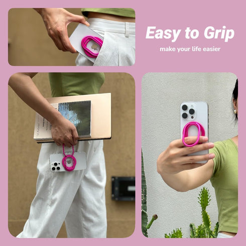 MINDSKY Mag-Safe Phone Stand Phone Grip Compatible with iPhone 12/13/14/15 Mini/Pro/Pro Max Accessories Removable Magnetic Finger Phone Ring Grip ...