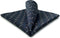 SHLAX&WING Geometric Mens Silk Pocket Square Dark Gray Blue for Suit Jacket Gift...