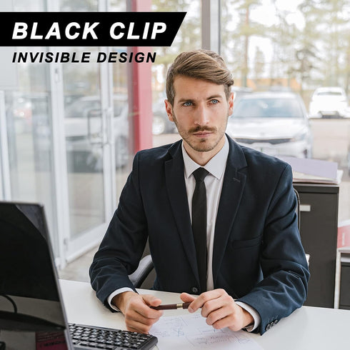 Haysandy 6 Pcs Clip on Ties for Men Solid Color Men's Tie Clip on Necktie 20 Inches Pretied Ties for Office School Uniforms...