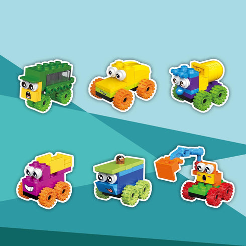 12 Packs Cartoon Car Easter Egg Fillers Building Block Toy Sets, Compatible with Lego Party Favors Vehicle, Classroom Prizes Building Kits Easter ...