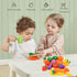 Cutting Fruits Vegetables Set, 16 Pack Play Kitchen Plastic Cutting Food for Kids Pretend Play Kitchen Toys Educational Food Toys for Children Gir...