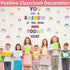 Motivational Rainbow Bulletin Board Cutouts, Happy Sunshine Day Inspirational Positive Classroom Decoration You are a Rainbow of Possibilities Acc...