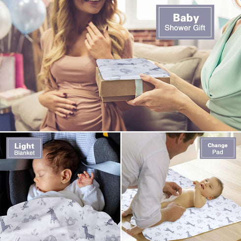 Baby Car Seat Covers for Boys Girls, Metplus Muslin Infant Carseat Canopy, Lightweight Breathable Newborn Carrier Canopies Stroller Cover, Univers...