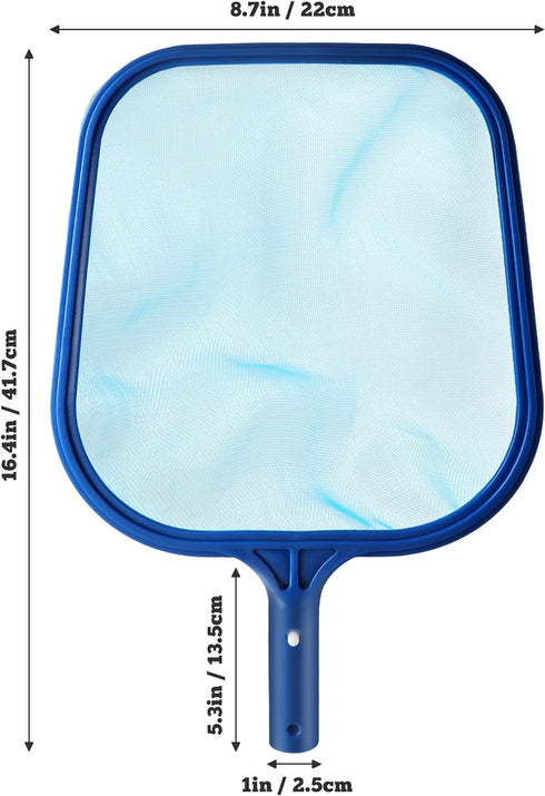 Pool Skimmer Net 17 inch, Hand Pool Nets for Cleaning, Pool Leaf Cleaning Net with Fine Mesh Frame Net for Spa, Hot Tub, Swimming Pool(Blue)...