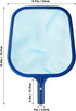 Pool Skimmer Net 17 inch, Hand Pool Nets for Cleaning, Pool Leaf Cleaning Net with Fine Mesh Frame Net for Spa, Hot Tub, Swimming Pool(Blue)...