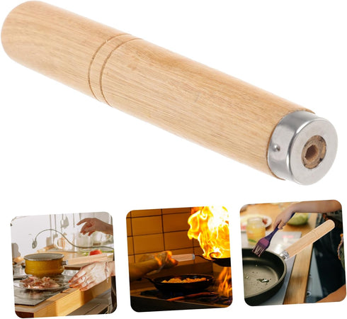 Uonlytech Stockpot Handle Wok Handle Cookware Handle Chef Pot Handle Stockpots Handle Wok Pot Handle Frying Pan Handle Wood Pan Handle Pot Handles...