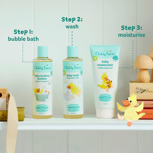 Childs Farm baby moisturiser mildly fragranced...