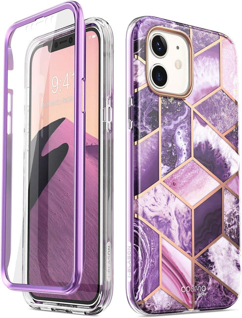 i-Blason Cosmo Series Designed for iPhone 12 Mini Case (2020), Slim Full-Body Stylish Protective Case with Built-in Screen Protector, Ameth...