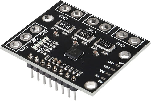 DIANN 2pcs I2C INA3221 Triple-Channel Shunt Current Voltage Monitor Sensor Re INA219 Module with Cable (Black)...