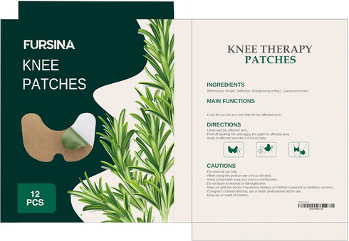Knee Patches, Heat Patches for Bone on Bone, Wormwood Extract Knee, Back, Neck, Shoulder - Extra Strength Muscle Joint Product with Herbal Ingredi...