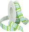 Morex Ribbon Chevron Printed Grosgrain Ribbon, 7/8-Inch by 20-Yard Spool, Apple Green/Blue...