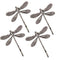 4Pcs Silver Dragonfly Hair Clip,Wedding Retro Antique Barrette,Bridal Headdress Head Wear Styling Hair Accessories for Girls Ladies Bobby Pins Hai...