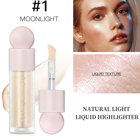 Liquid Highlighter Stick,Natural Face Luminizer Stick,Long Lasting Face Illuminator Highlight Stick,Waterproof Face Shimmer Stick,01...